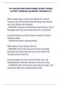 ATI NUTRITION PROCTORED STUDY GUIDE LATEST VERSION &lpar;ALREADY GRADED A&plus;&rpar;