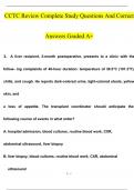 CCTC Review Complete Study Questions And Answers Graded A+
