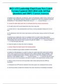 2023 ATI Leadership Final Exam New Latest  Version Updated 2023-2024 with All Past  Questions and 100&percnt; Correct Answers