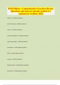 BASI Pilates - Comprehensive Exercises Review Questions and answers already graded A&plus;&vert; Updated & Verified &vert; 2024
