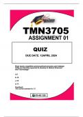 TMN3705 ASSIGNMENT 1-QUIZ DUE 12 APRIL 50 WELL ANSWERED QUESTIONS-100% PASS
