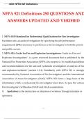 NFPA 921 Definitions 250 QUESTIONS AND ANSWERS UPDATED AND VERIFIED.