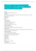 HCA 100 RAI Exam QUESTIONS WITH COMPLETE 100&percnt; VERIFIED SOLUTIONS 2024&sol;2025