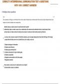 COMM-277&colon; INTERPERSONAL COMMUNICATION TEST 4 QUESTIONS WITH 100&percnt; CORRECT ANSWERS