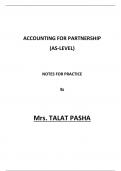 Accounting partnerships all topical past paper questions and notes combined for AS Level