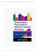 Test Bank: Essentials of Psychiatric Mental Health Nursing (3rd Edition by Varcarolis) 1 LATEST 2024 QUESTIONS WITH CORRECT ANSWERS GRADED A+