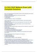 CJ 325 CSUF Midterm Exam with Complete Solutions (1)