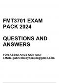 FMT3701 Exam pack 2024(Questions and answers)