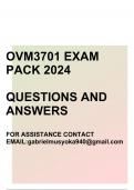 OVM3701 Exam pack 2024(Questions and answers)