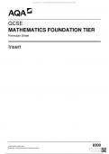 Formulae sheet for paper 3 maths 2023 Foundation