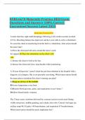 NURS 6670 Maternity Practice HESI Exam  Questions and Answers 100&percnt; Correct Guaranteed Success Latest 2024