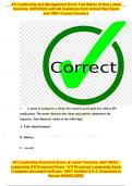 ATI Leadership and Management Exam Test Banks &lpar;8 New Latest  Versions&comma; 2023&sol;2024&rpar; with All Questions from Actual Past Exam  and 100&percnt; Correct Answers