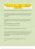 BioChem C785 - WGU - Module 2 - all Questions and answers already graded A&plus;&vert; Updated & Verified &vert; 2024