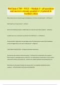 BioChem C785 - WGU - Module 5 - all questions and answers already graded A&plus;&vert; Updated & Verified &vert; 2024