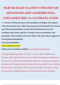 NUR 524 EXAM 3 LATEST UPDATED 180 QUESTIONS AND ANSWERS WELL EXPLAINED 2024. A+ ULTIMATE GUIDE