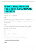 BEST REVIEW IAAI CFI Study Questions 100% VERIFIED ANSWERS  2024/2025