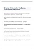 Chapter 13 Reviewing the Basics Questions And Answers