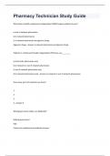 Pharmacy Technician Study Guide With Correct Answers