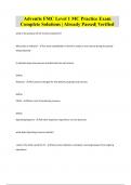 Adventis FMC Level 1 MC Practice Exam Complete Solutions &vert; Already Passed&vert; Verified