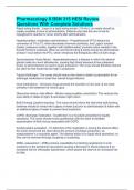 Pharmacology II BSN 315 HESI Review Questions With Complete Solutions