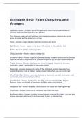 Autodesk Revit Exam Questions and Answers