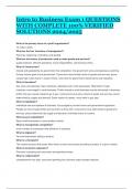 Intro to Business Exam 1 QUESTIONS WITH COMPLETE 100&percnt; VERIFIED SOLUTIONS 2024&sol;2025