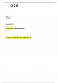 OCR A Level ECONOMICS paper 1 Mark-scheme June 2023