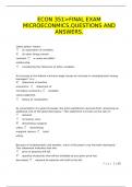 ECON 351>FINAL EXAM MICROECONMICS,QUESTIONS AND ANSWERS.