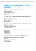 Kuby Immunology Chapter 1-4 Exam Answers