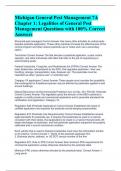 Michigan General Pest Management 7A Chapter 1&colon; Legalities of General Pest Management Questions with 100&percnt; Correct Answers