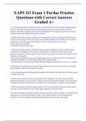EAPS 111 Exam 1 Purdue Practice  Questions with Correct Answers  Graded A&plus;