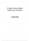 Lecture Notes - 3.5 Eating, Sex and Sleep