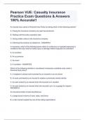 Pearson VUE&colon; Casualty Insurance Practice Exam Questions & Answers 100&percnt; Accurate&excl;&excl;