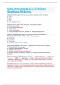 Kuby Immunology (Ch. 5-7) Exam Questions All Solved