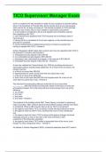 TICO Supervisor&sol; Manager Exam Questions And Answers Graded A&plus;