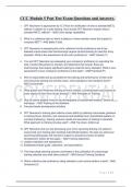 CCC Module 5 Post Test Exam Questions and Answers..