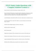 ENCE Study Guide Questions with  Complete Solution Graded A&plus;