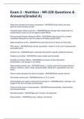 Exam 2 - Nutrition - NR-228 Questions & Answers&lpar;Graded A&rpar;