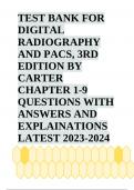 Digital Radiography and PACS 3rd Edition Carter Test Bank