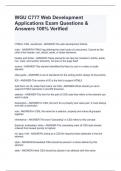 WGU C777 Web Development Applications Exam Questions & Answers 100% Verified
