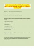 Basic Orientation Plus&sol; OSHA Training With 100&percnt; Verified Solutions &vert; graded A&plus;&vert; Updated & Verified &vert; 2024