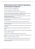 IB Economics Unit 1 Quiz &num;1-Questions and Answers Graded A&plus;