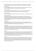 This is a Document of Data Structures and Algorithms Study Guide Exam Test Question and Answers&period;