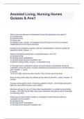 Assisted Living&comma; Nursing Homes Quizzes & Ans&excl;&excl;