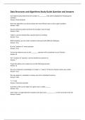 Data Structures and Algorithms Study Guide Question and Answers