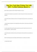 Ems New York State Written Test with 100&percnt; Verified Solutions &vert;Rated A&plus;