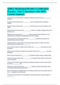ADDA Mechanical Drafter Certification Practice - Part I Questions with 100&percnt; Correct Answers 
