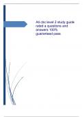 Ati cbc level 2 study guide rated a questions and answers 100&percnt; guaranteed pass