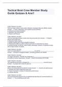 Tactical Boat Crew Member Study Guide Quizzes & Ans!!