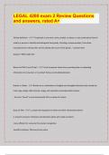 LEGAL 4200 exam 2 Review Questions  and answers&comma; rated A&plus;LEGAL 4200 exam 2 Review Questions  and answers&comma; rated A&plus;